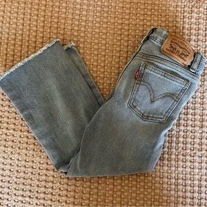 Girls Levi's Blue Wide Leg Jeans Classic Style - Size 4 reg (3-4 years)